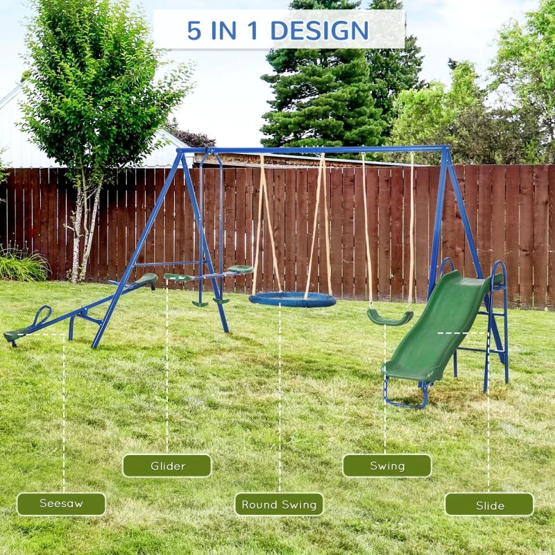 Metal Swing Set for Kids Outdoor, Heavy Duty Frame with Double Swings,  for Backyard Playground. - Ky Ky Kiwi