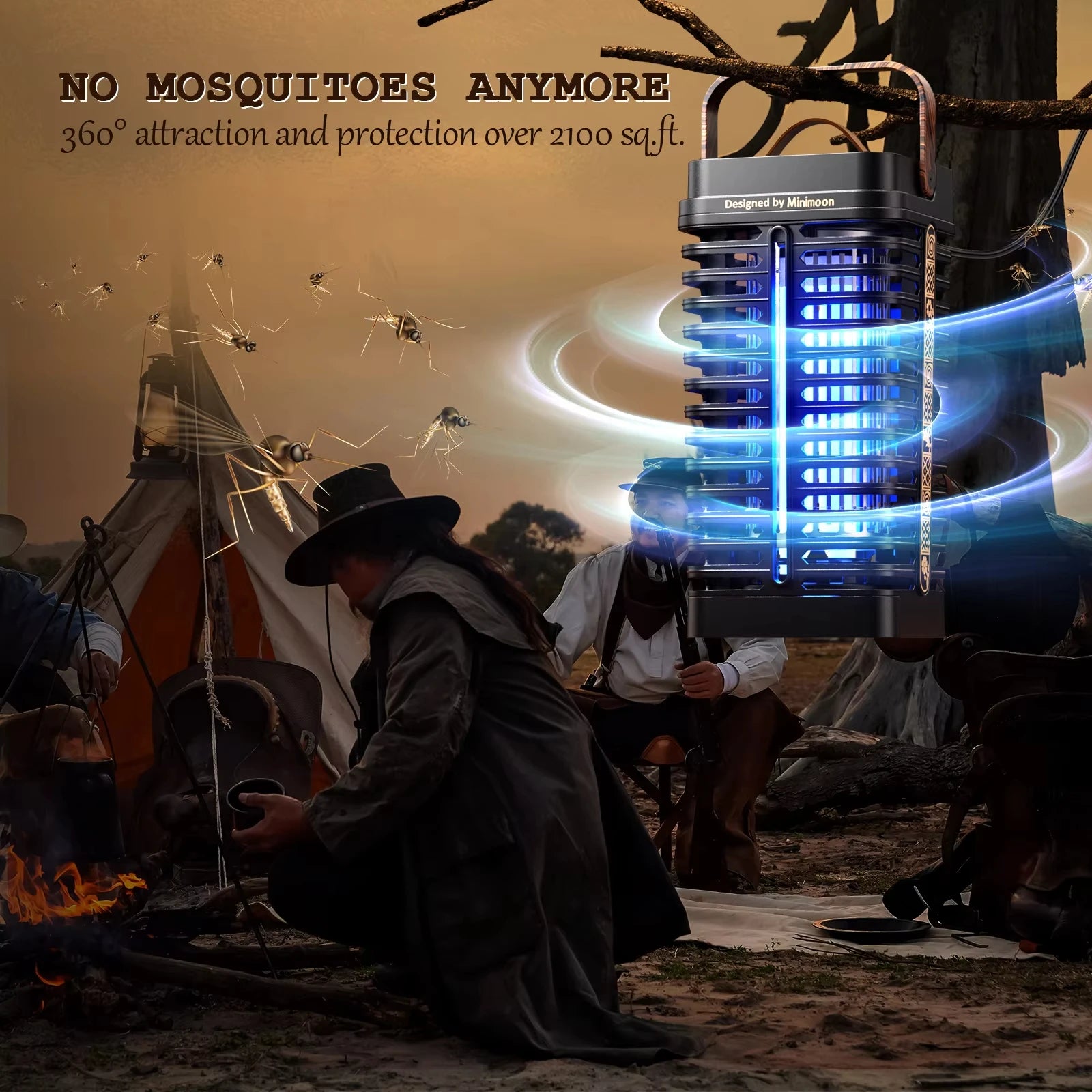 Minimoon High-Voltage Outdoor Mosquito Zapper for Effective Insect Control - Ky Ky Kiwi