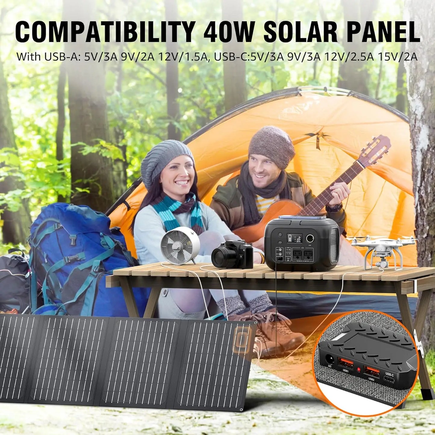 Portable Power Station with Solar Panels for Outdoor Adventures - Ky Ky Kiwi