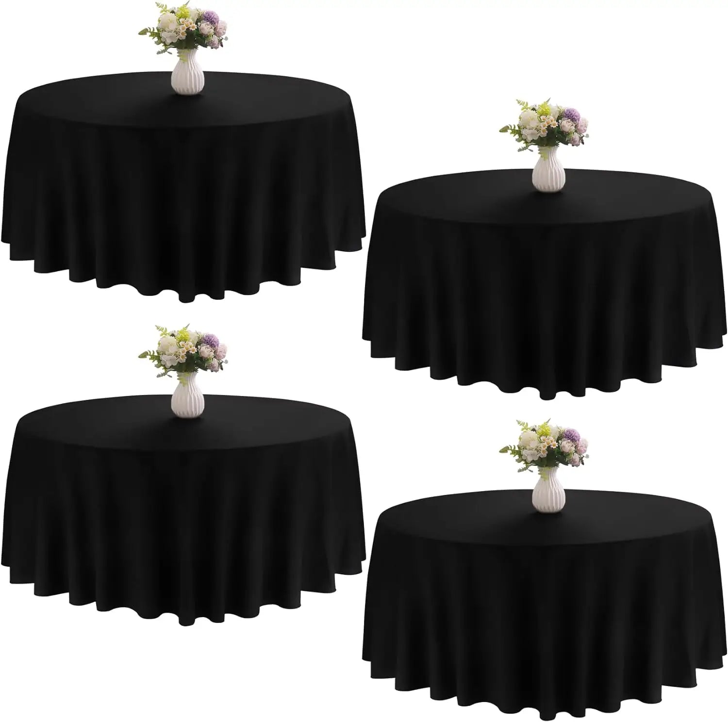 Round Polyester Tablecloths for Elegant Dining Experiences - Ky Ky Kiwi