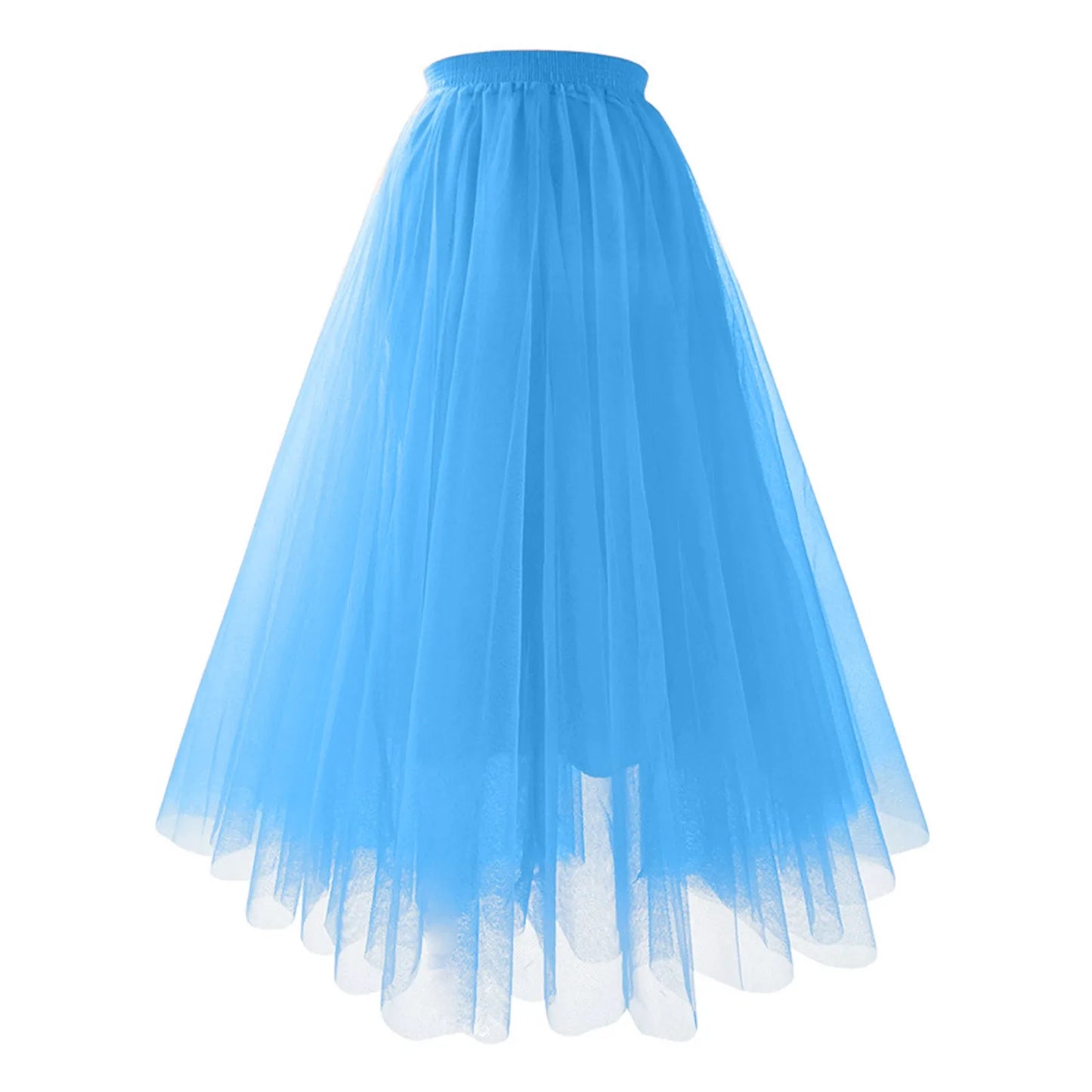 Vintage High Waist Tulle Skirt for Women Elegant Pleated Design - Ky Ky Kiwi