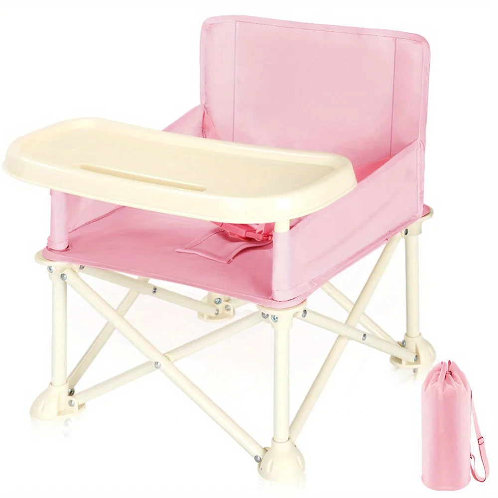 Stylish High Chair with Adjustable Footrest and Detachable Cushion - Ky Ky Kiwi