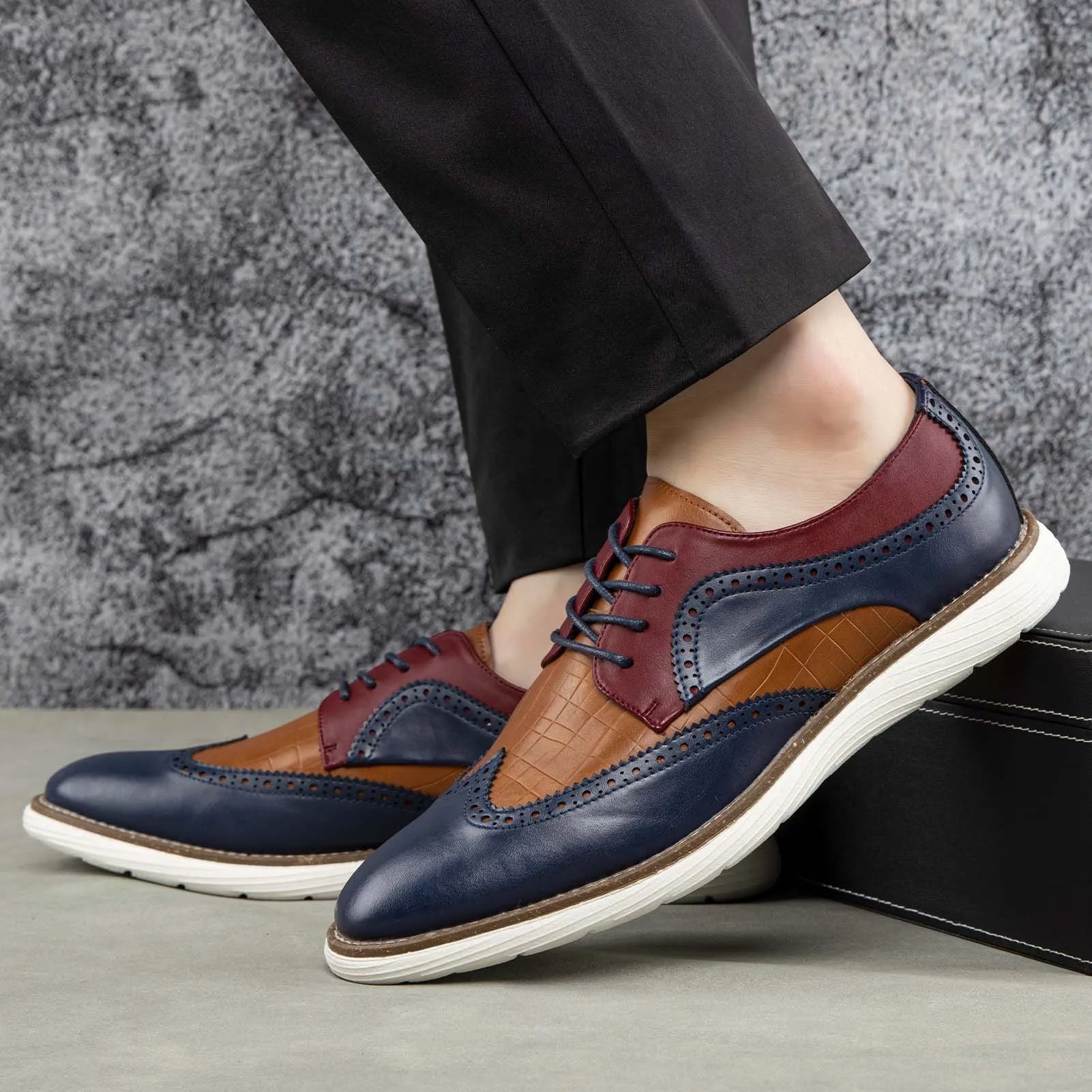 Men's Lace-Up Oxford Dress Shoes for Casual Fashion - Ky Ky Kiwi