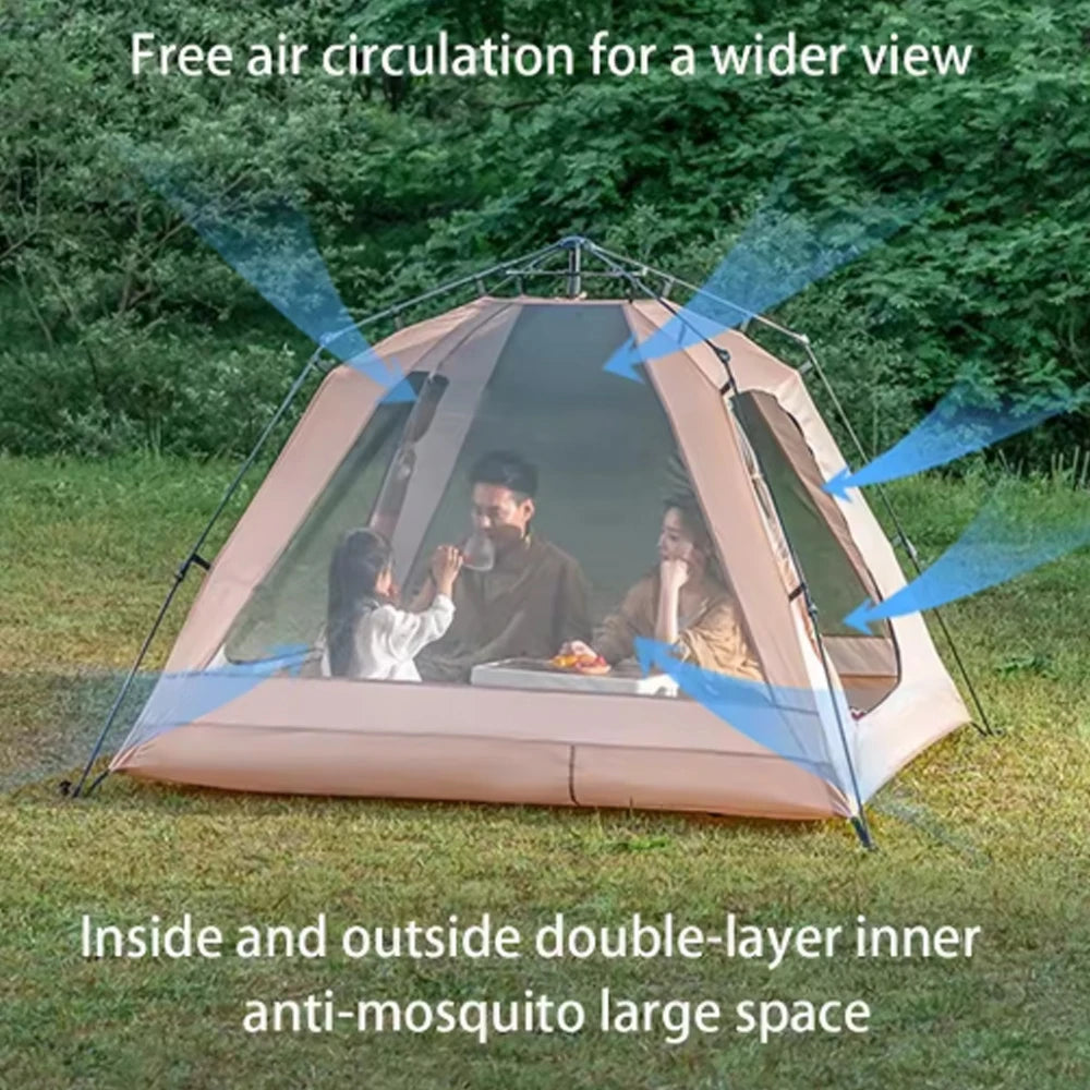 Double Layer Waterproof Family Camping Tent with Easy Setup - Ky Ky Kiwi