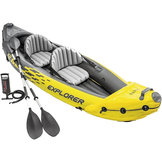 Explorer K2 Inflatable Kayak Set with Oars and Pump - Ky Ky Kiwi
