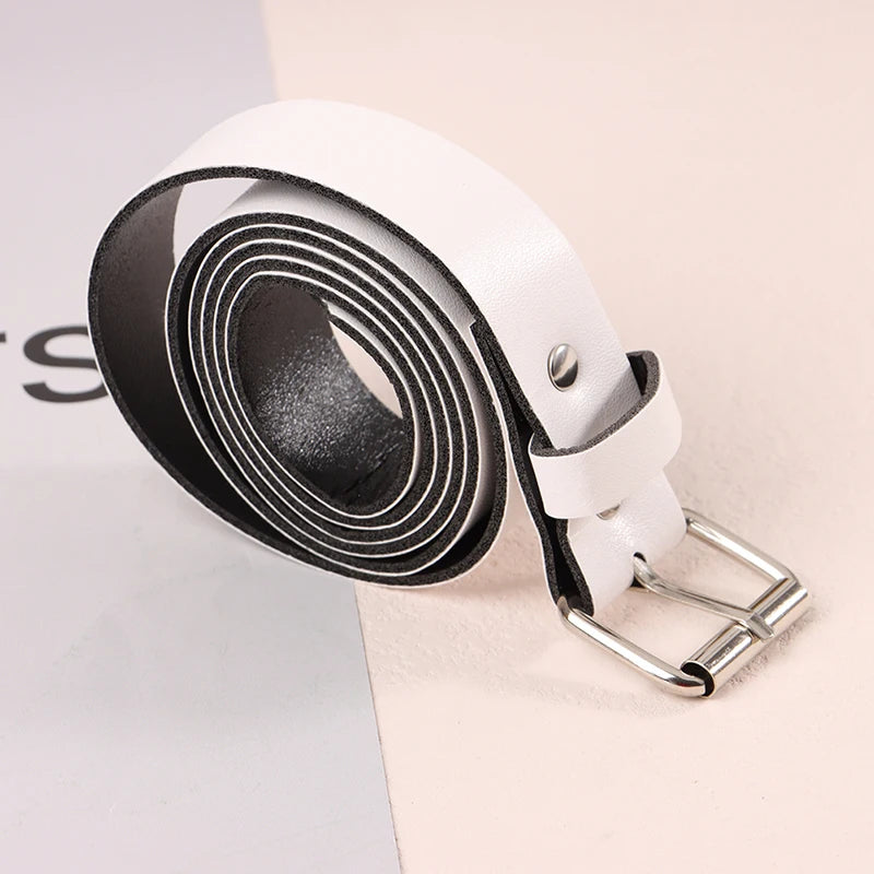 Fashionable Faux Leather Waist Belt with Metal Buckle - Ky Ky Kiwi