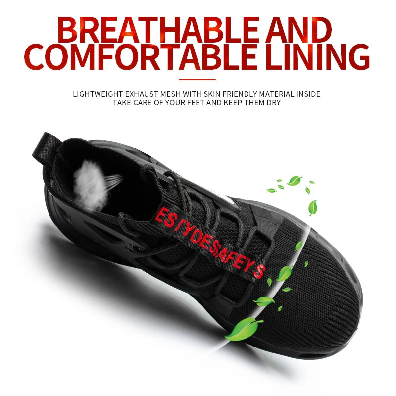 Fashionable Breathable Anti-Smash Safety Shoes for Men - Ky Ky Kiwi