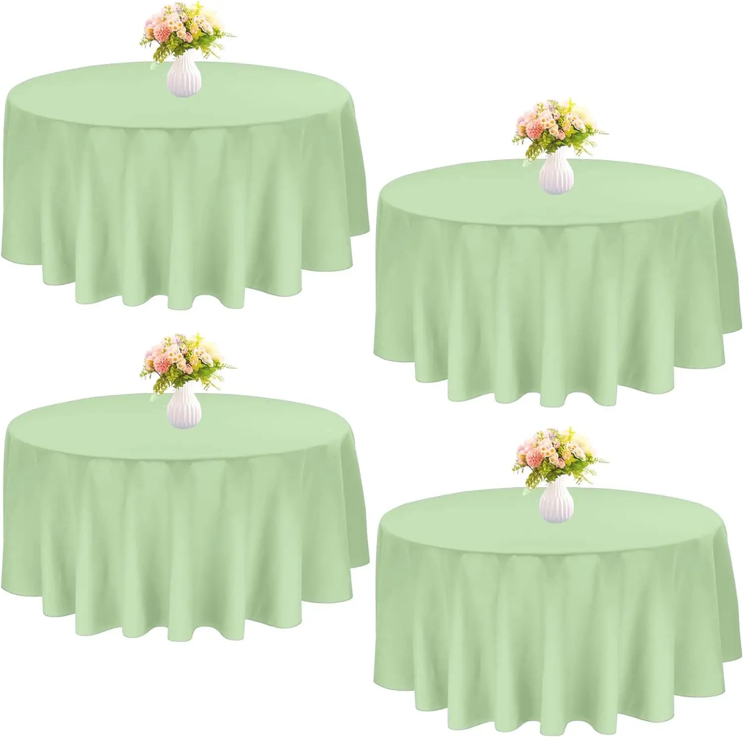 Round Polyester Tablecloths for Elegant Dining Experiences - Ky Ky Kiwi