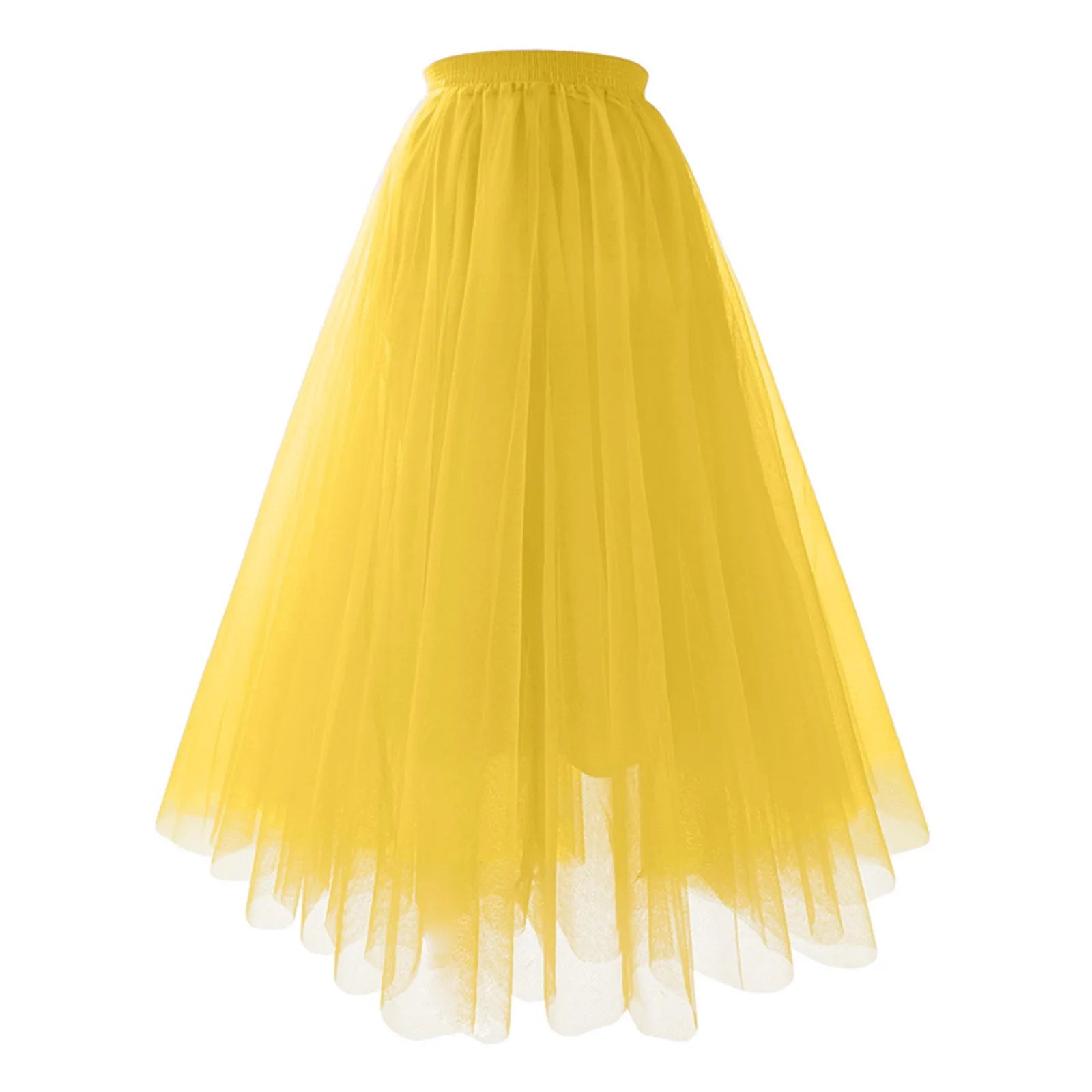 Vintage High Waist Tulle Skirt for Women Elegant Pleated Design - Ky Ky Kiwi