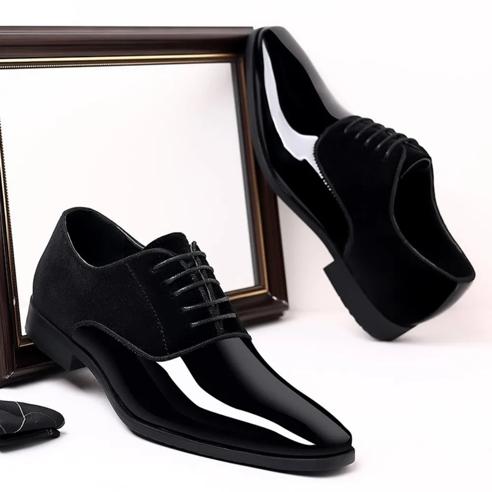 Men's High Gloss Oxford Dress Shoes for Business and Casual - Ky Ky Kiwi