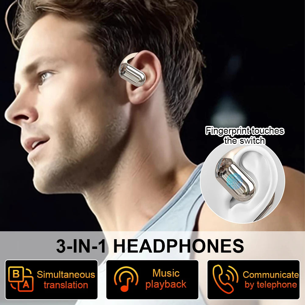 3-in-1 Real-Time Translation Earbuds 144 Languages Instant Voice Language Translator Headphone Wireless AI Translation Earphones