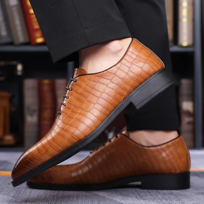 Luxury Men's Leather Brogue Oxford Shoes for Formal Occasions - Ky Ky Kiwi