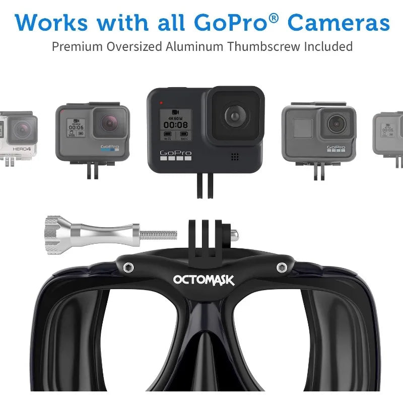 Scuba Diving Mask with GoPro Mount for Ultimate Underwater Adventure - Ky Ky Kiwi