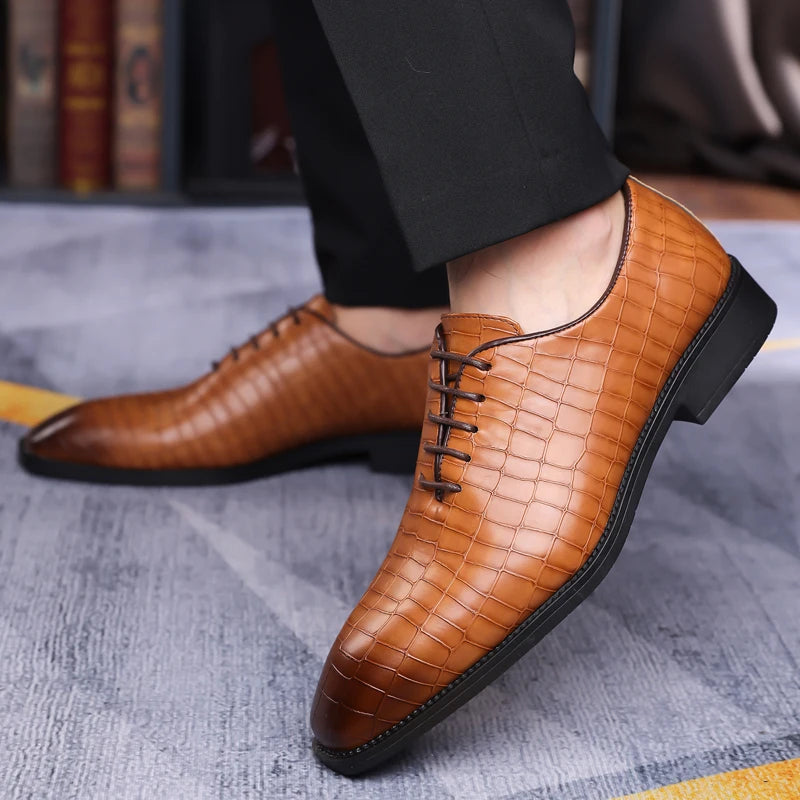 Luxury Men's Leather Brogue Oxford Shoes for Formal Occasions - Ky Ky Kiwi