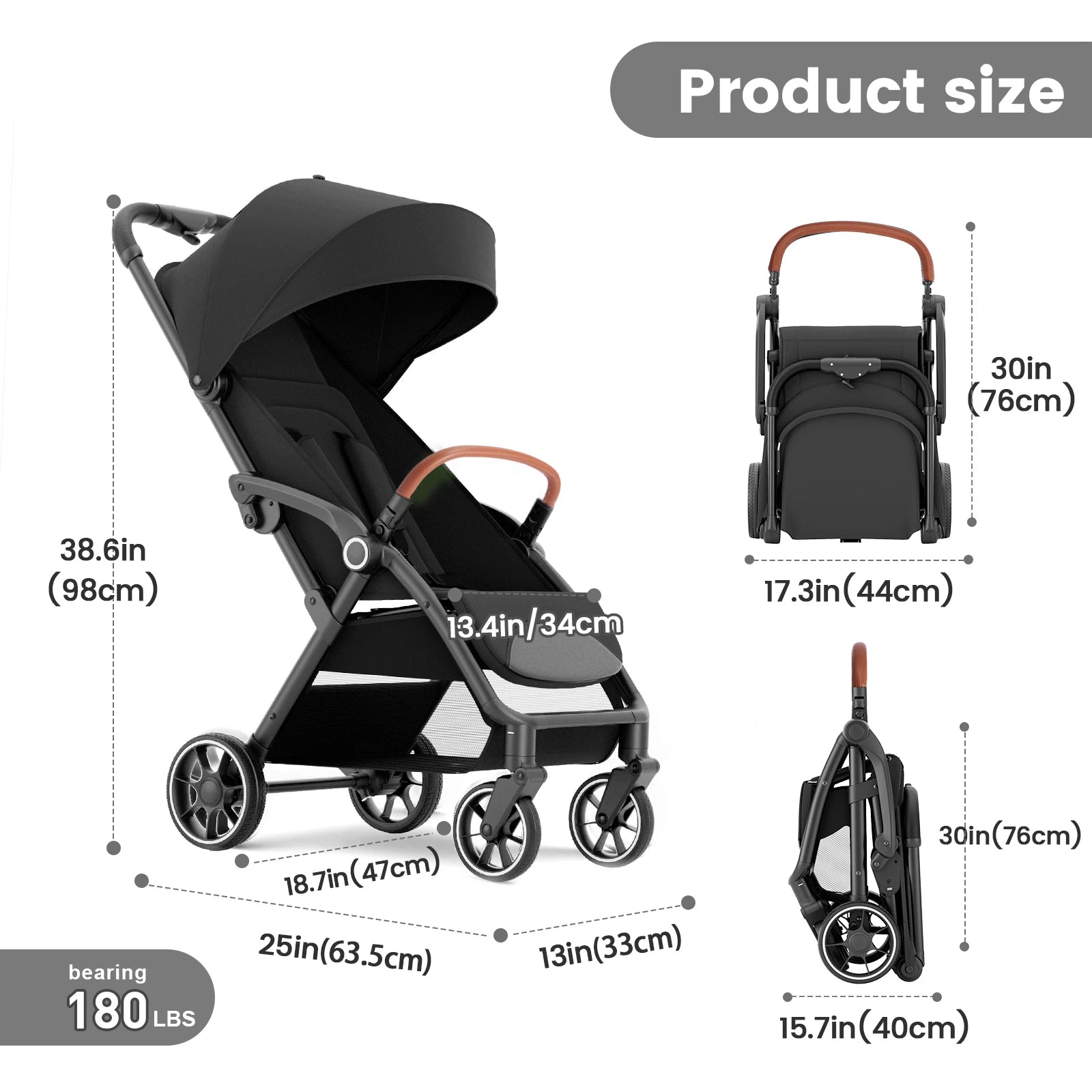 Luxury Foldable Portable Stroller for Newborns and Toddlers - Ky Ky Kiwi