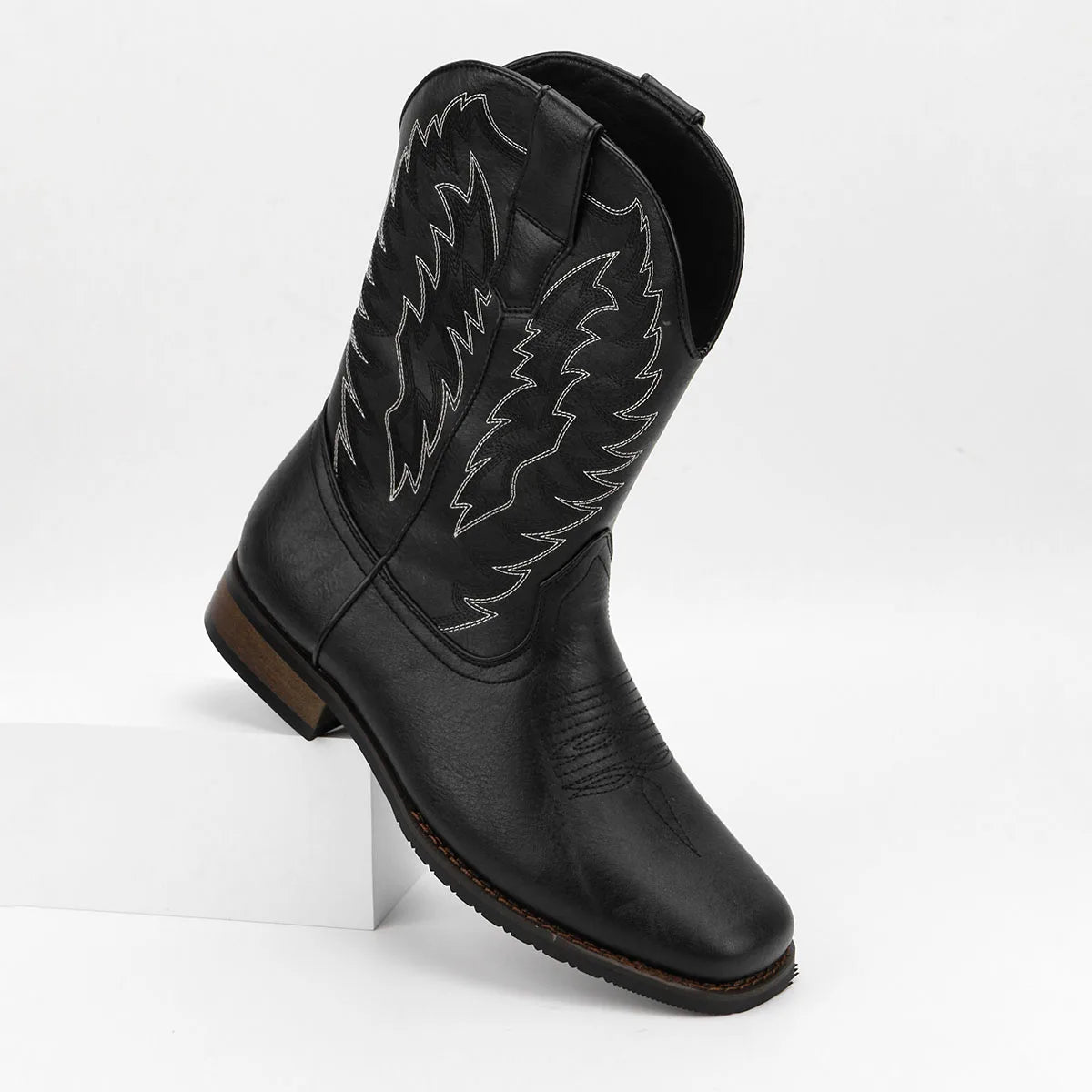 Men's Stylish Phoenix Embroidered Western Cowboy Boots - Ky Ky Kiwi