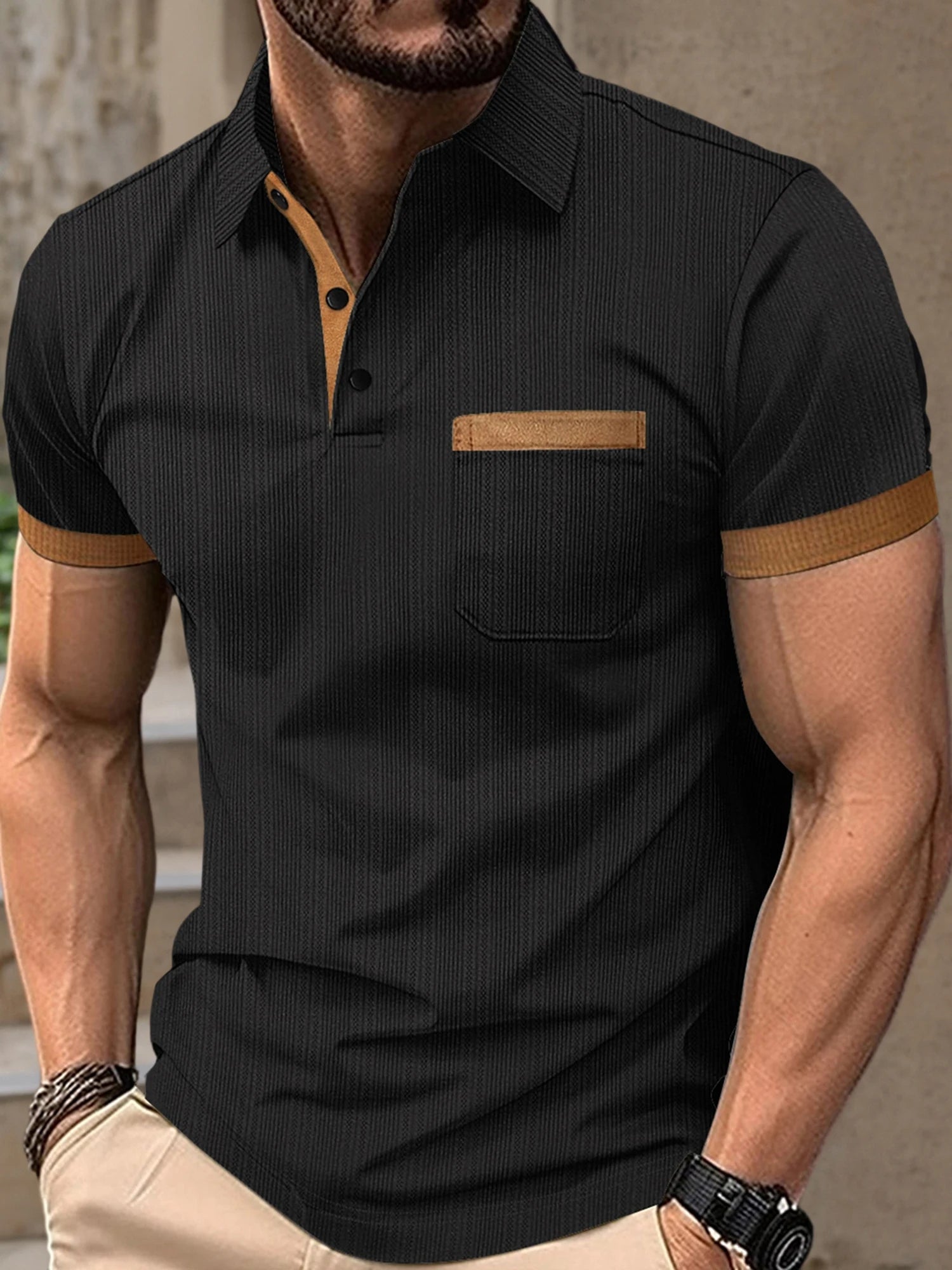 Men's Stylish Summer Lapel T-Shirt for Beach and Streetwear - Ky Ky Kiwi