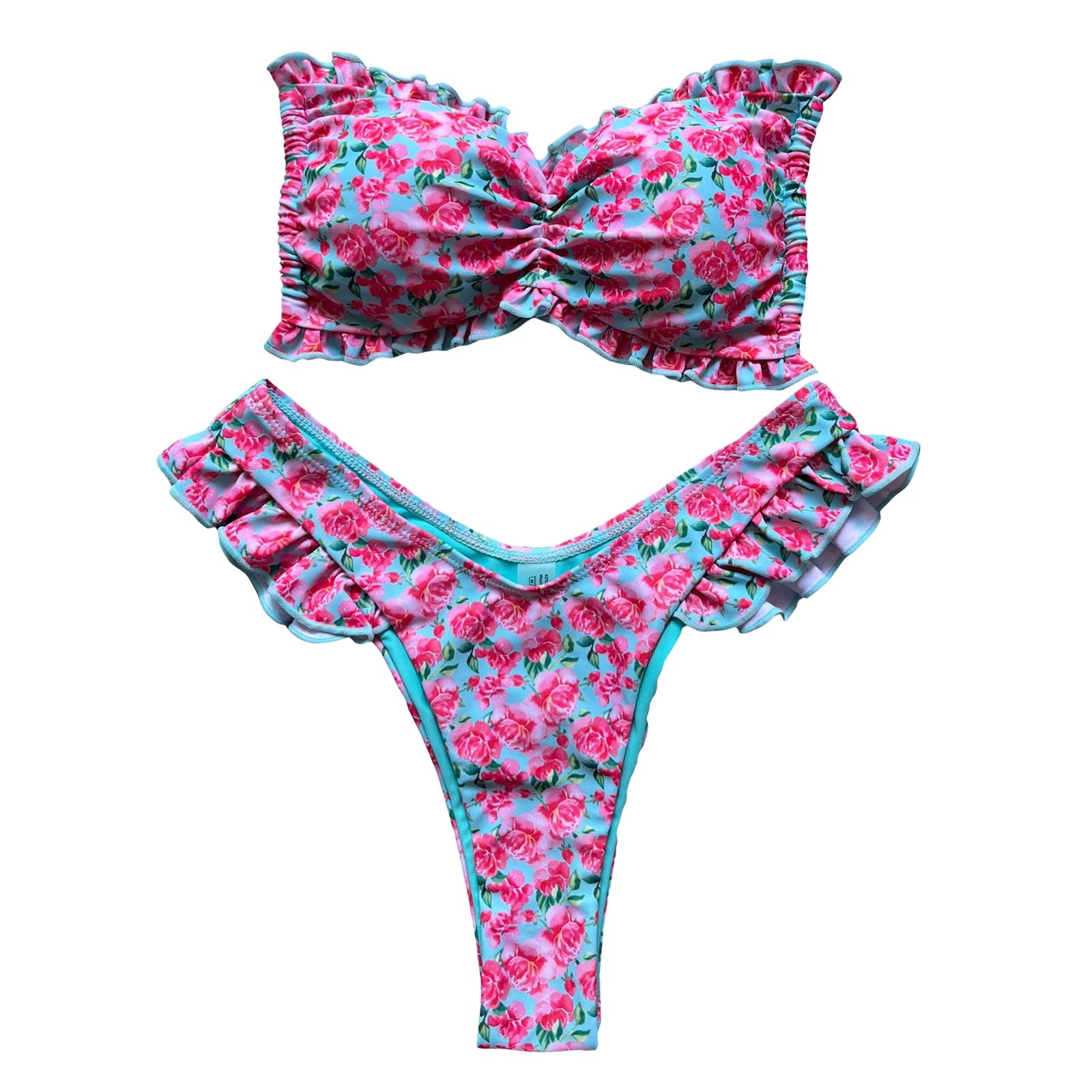 Stylish Women's Tropical Print Bikini Set for Summer Beach Fun - Ky Ky Kiwi