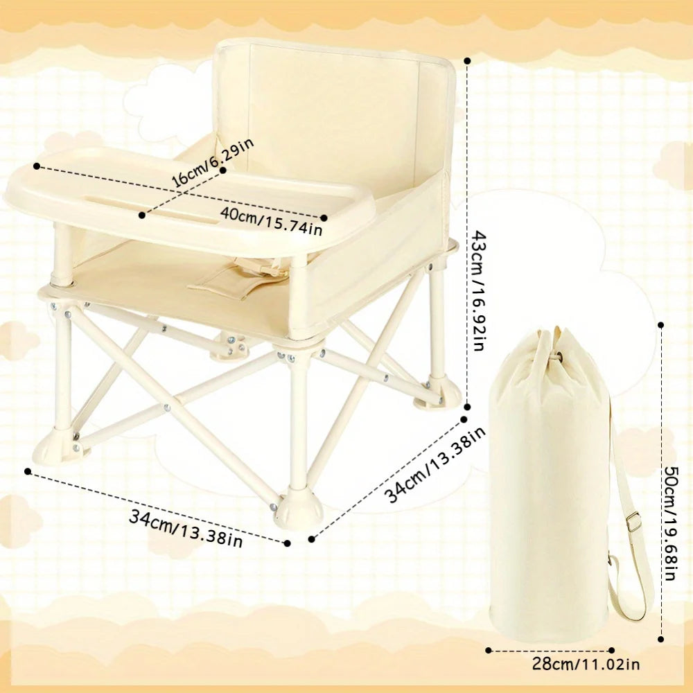 Stylish Durable High Chair with Adjustable Footrest and Cushion - Ky Ky Kiwi