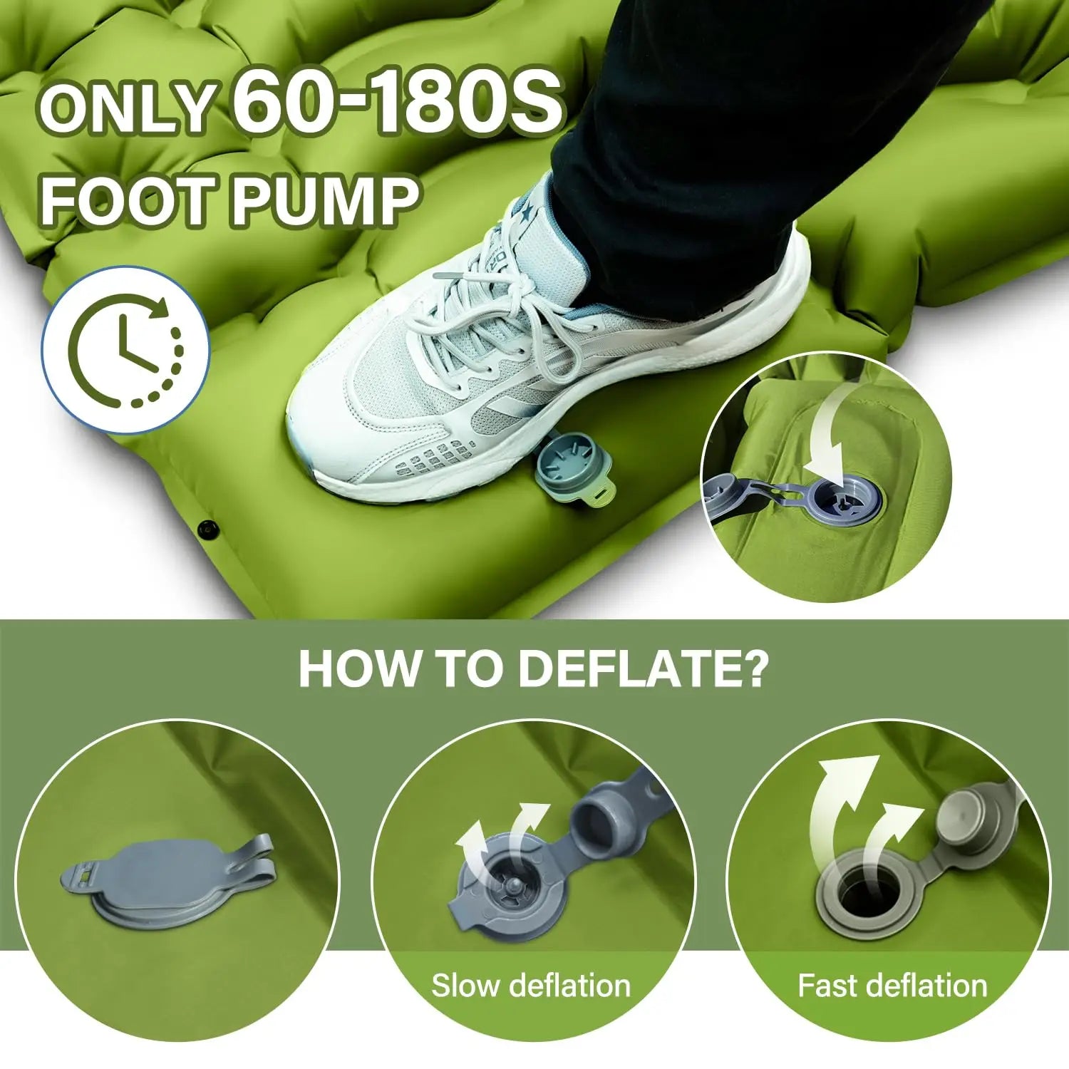 Westtune Inflatable Sleeping Pad with Built-in Pump for Camping - Ky Ky Kiwi