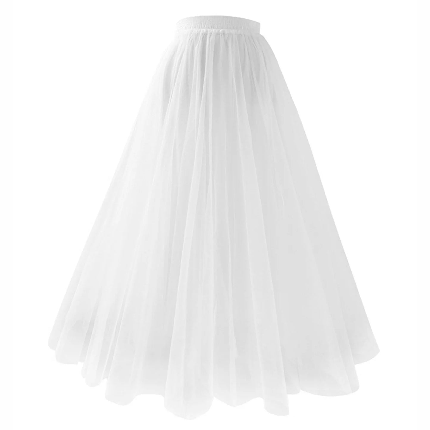 Vintage High Waist Tulle Skirt for Women Elegant Pleated Design - Ky Ky Kiwi