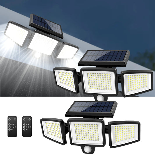 Outdoor Solar Motion Sensor Triple Head Security Light - Ky Ky Kiwi