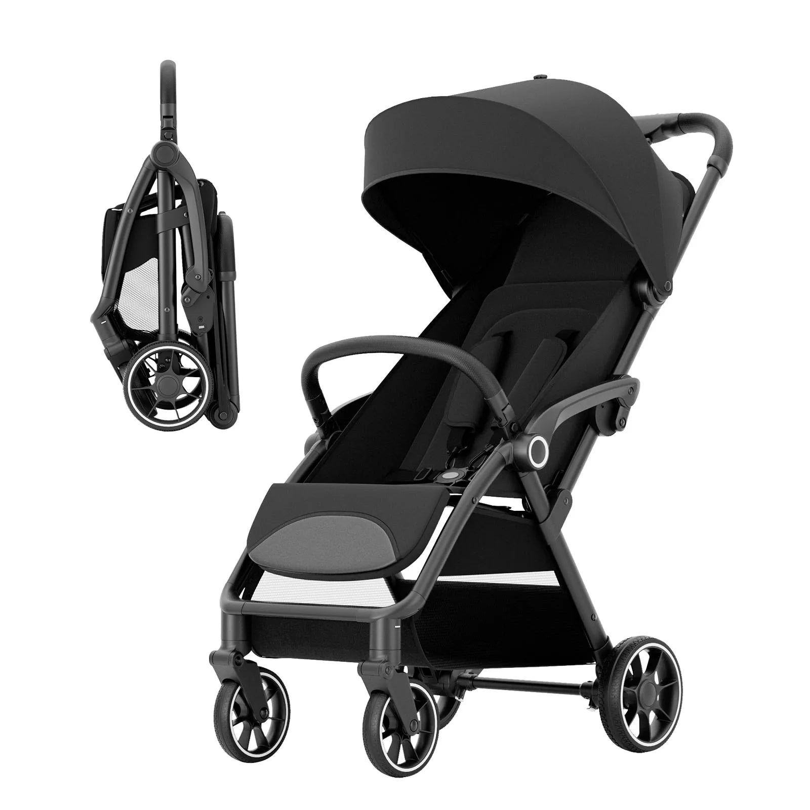 Luxury Foldable Portable Stroller for Newborns and Toddlers - Ky Ky Kiwi
