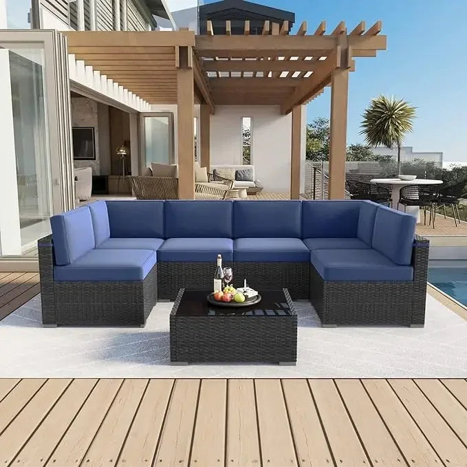 Outdoor Furniture Replacement Cushions for Patio Sectional Sofa Set - Ky Ky Kiwi
