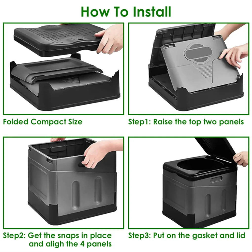 Portable Emergency Toilet with Carry Bag for Outdoor Use - Ky Ky Kiwi