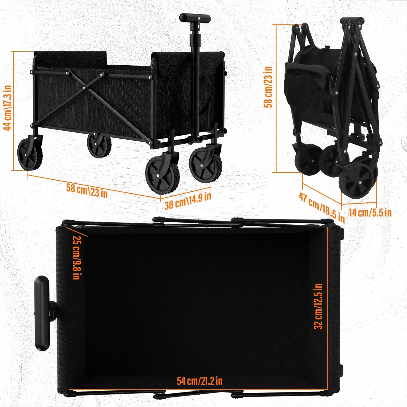 Outdoor Camping Handcart with Foldable Wheels for Easy Transport - Ky Ky Kiwi