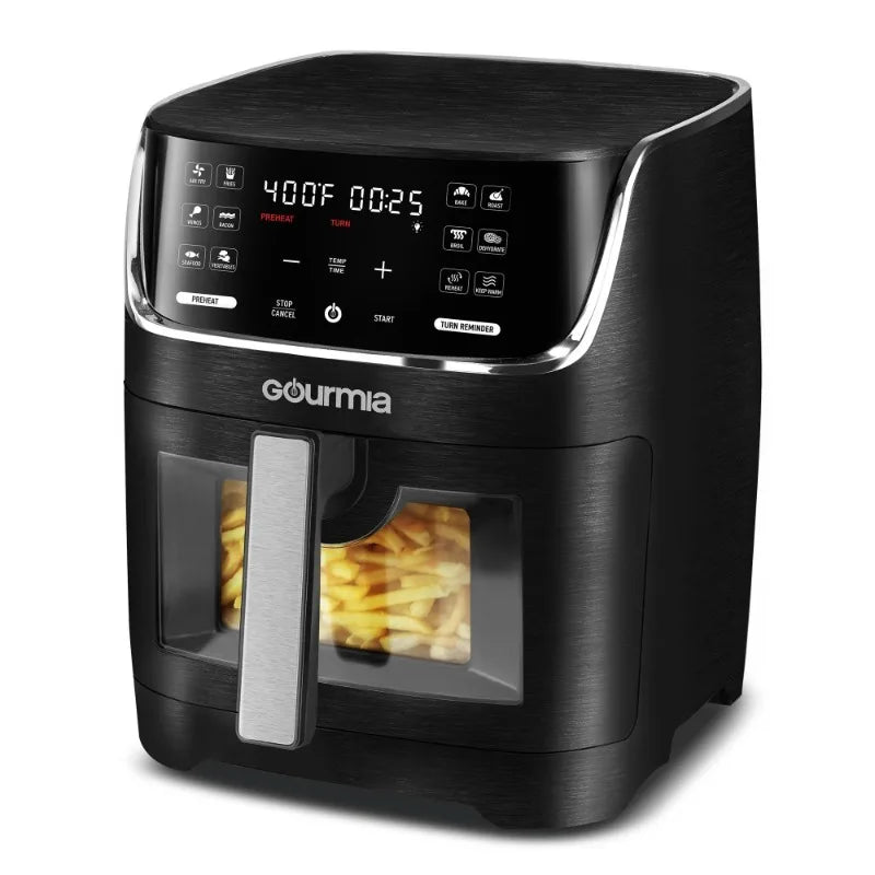 Gourmia Digital Window 8 qt Air Fryer, Black - Nonstick, Digital Display