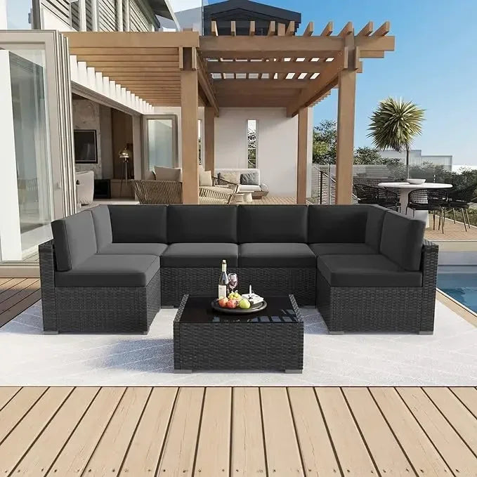 Outdoor Furniture Replacement Cushions for Patio Sectional Sofa Set - Ky Ky Kiwi
