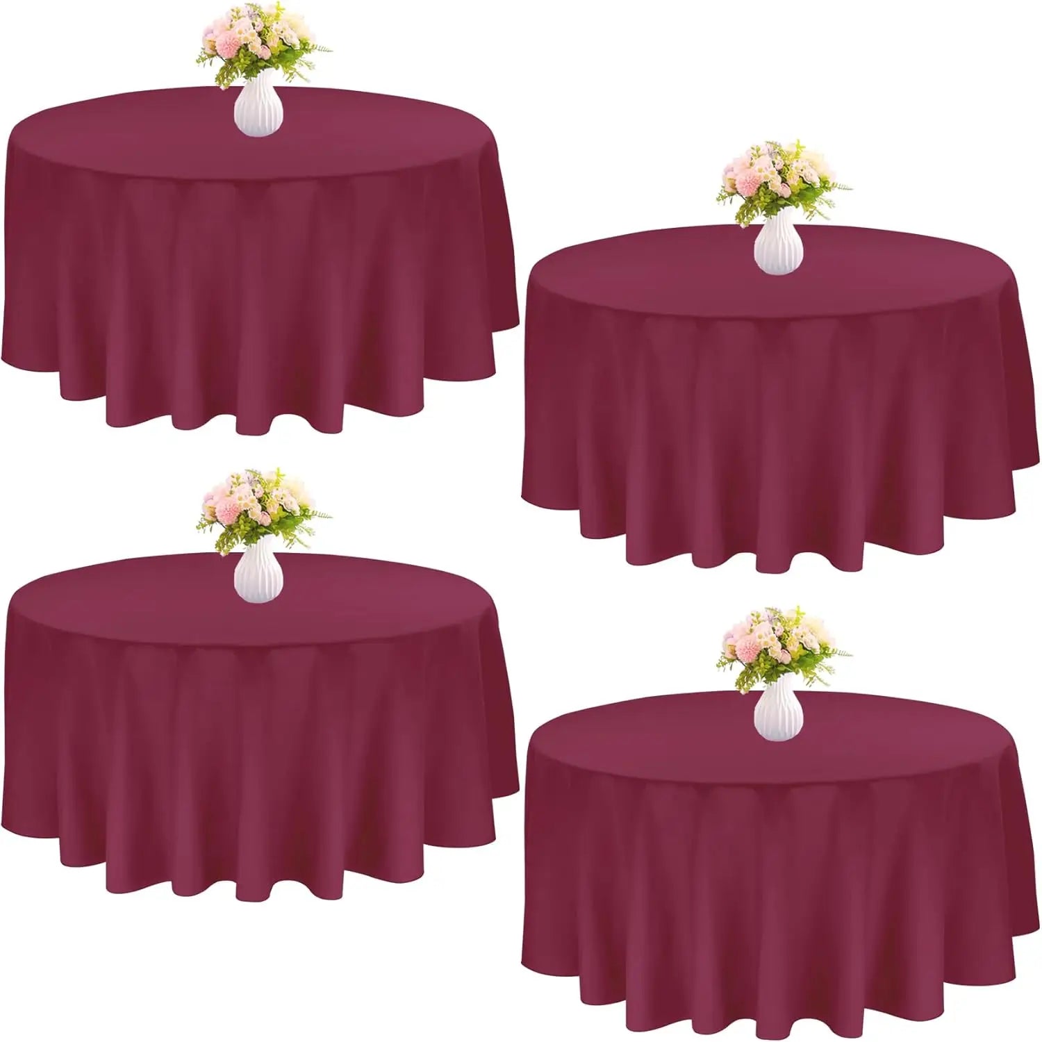 Round Polyester Tablecloths for Elegant Dining Experiences - Ky Ky Kiwi