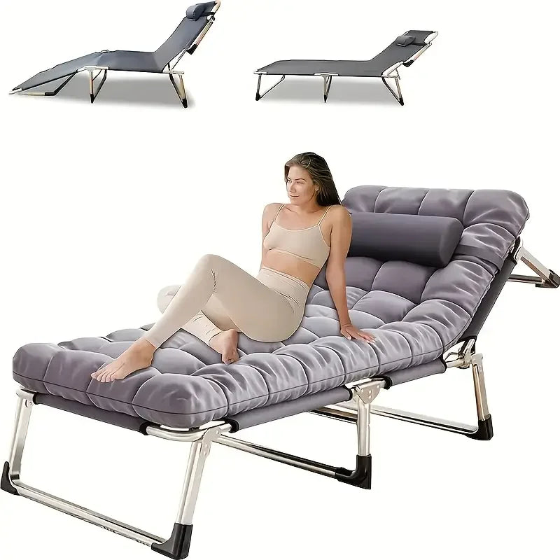 Adjustable Folding Camping Cot Bed for Outdoor Relaxation - Ky Ky Kiwi