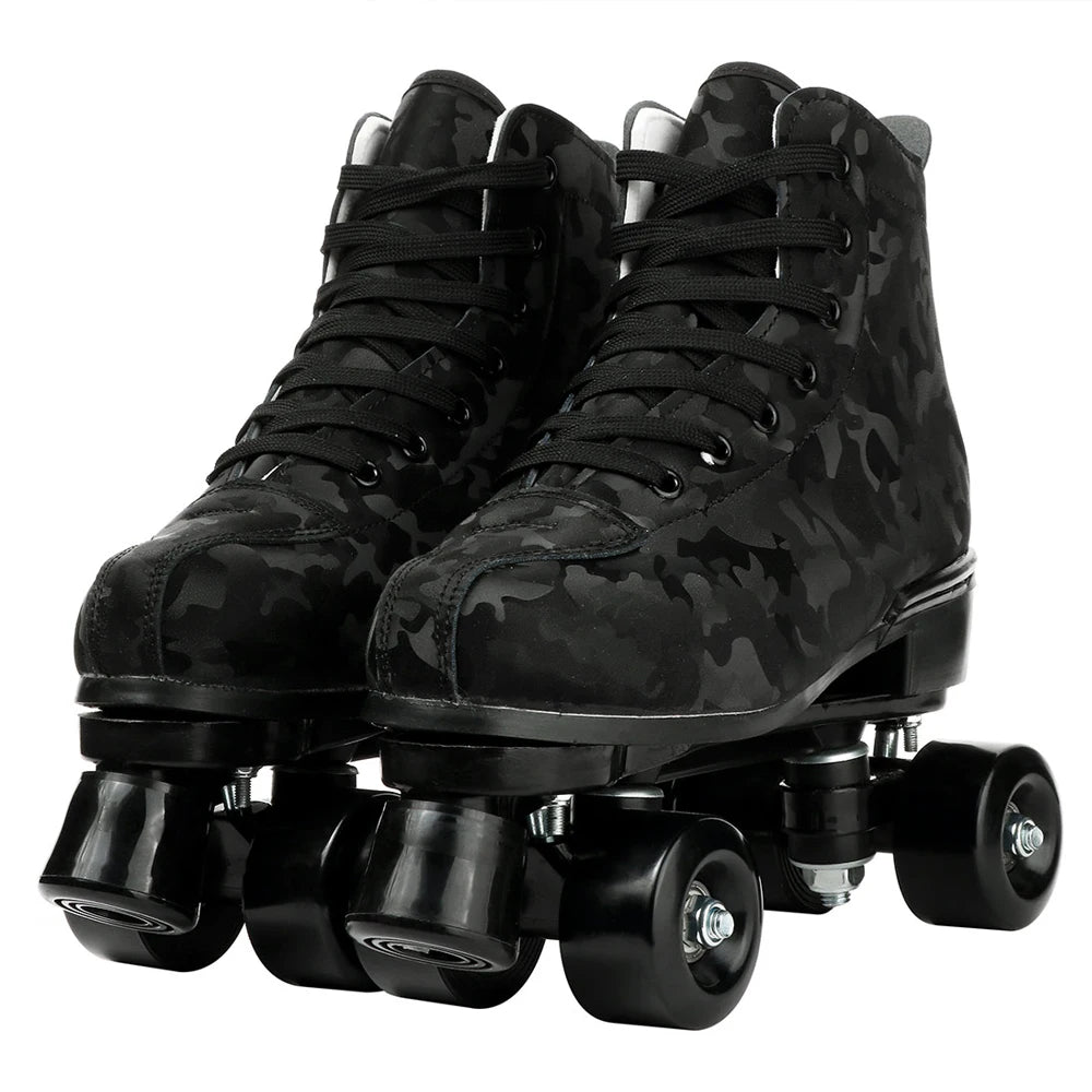 Light Up PU Leather Roller Skates for Fun Skating Adventures - Ky Ky Kiwi