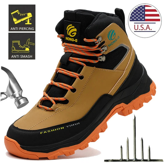 Indestructible Steel Toe Safety Shoes for Men Work Protection - Ky Ky Kiwi