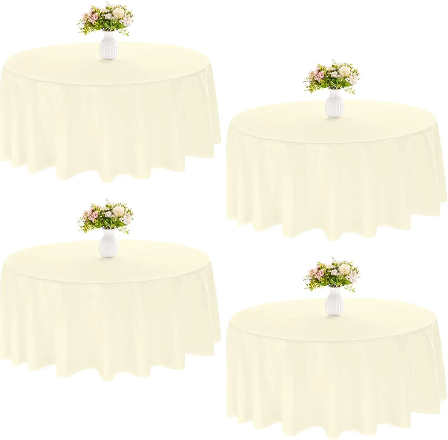 Round Polyester Tablecloths for Elegant Dining Experiences - Ky Ky Kiwi