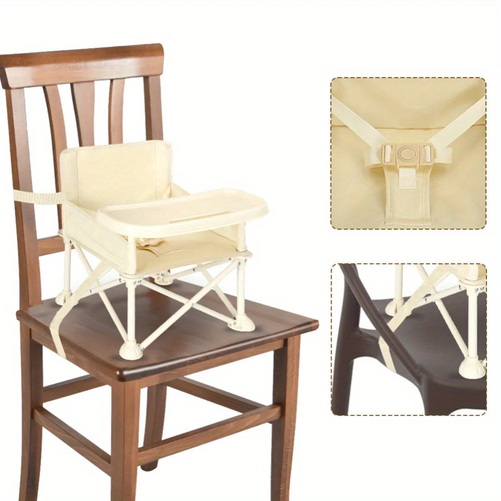 Stylish Durable High Chair with Adjustable Footrest and Cushion - Ky Ky Kiwi