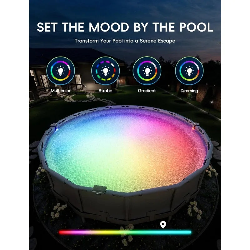 Solar Pool Lights for Above Ground Pools with Remote Control - Ky Ky Kiwi