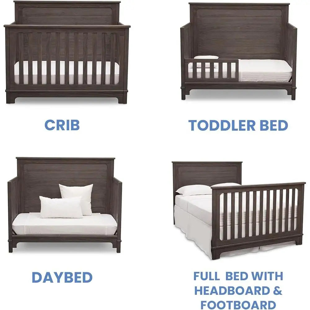 Simmons Kids 4-in-1 Convertible Crib for Modern Nurseries - Ky Ky Kiwi