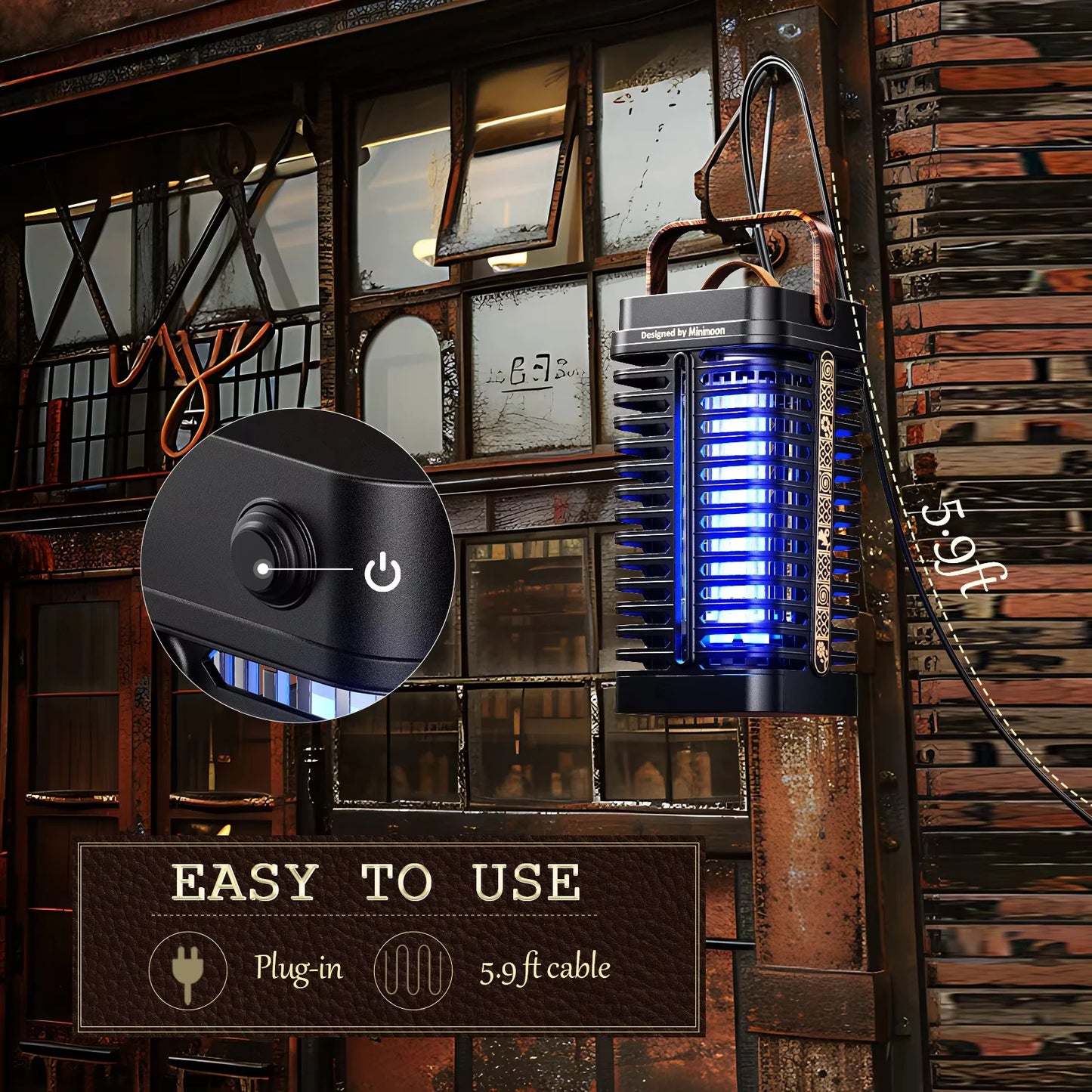 Minimoon High-Voltage Outdoor Mosquito Zapper for Effective Insect Control - Ky Ky Kiwi