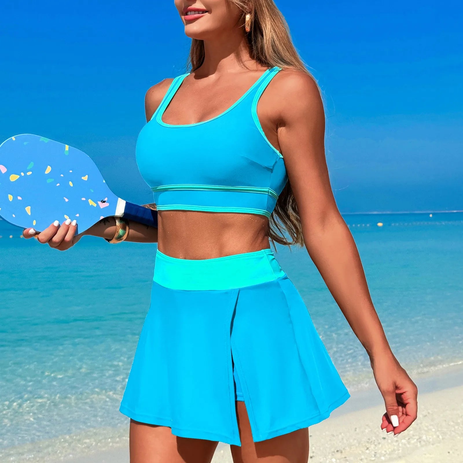 Trending Women's Striped Bikini Two Piece Swimwear Set - Ky Ky Kiwi