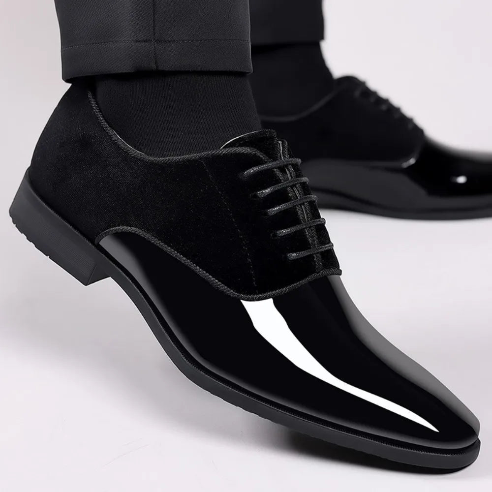 Men's High Gloss Oxford Dress Shoes for Business and Casual - Ky Ky Kiwi