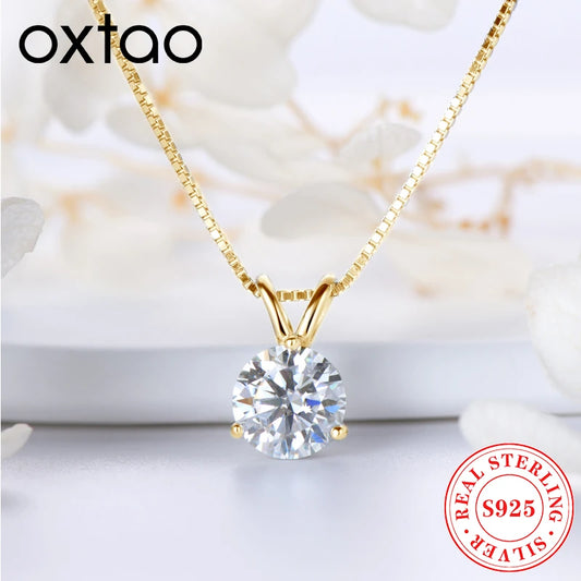 Moissanite Pendant Necklace in 925 Silver for Women Gift - Ky Ky Kiwi