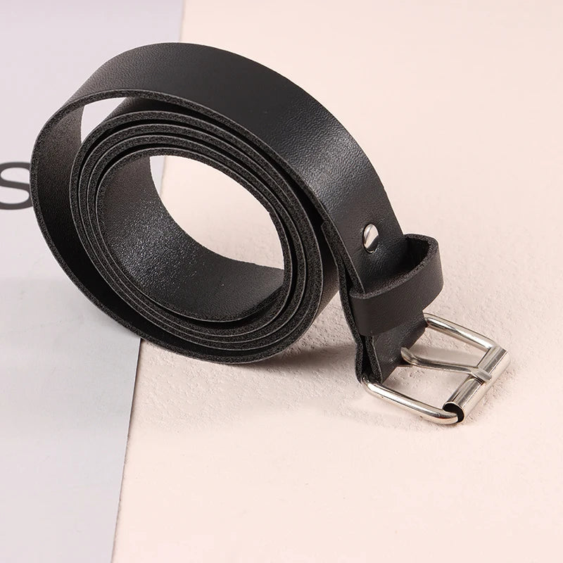 Fashionable Faux Leather Waist Belt with Metal Buckle - Ky Ky Kiwi
