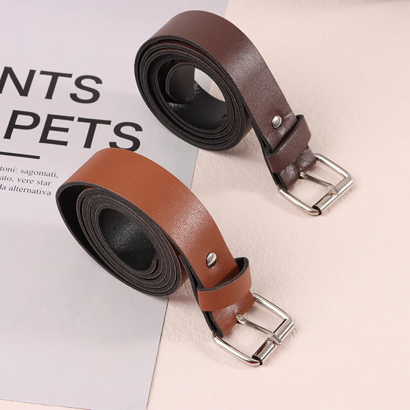 Fashionable Faux Leather Waist Belt with Metal Buckle - Ky Ky Kiwi