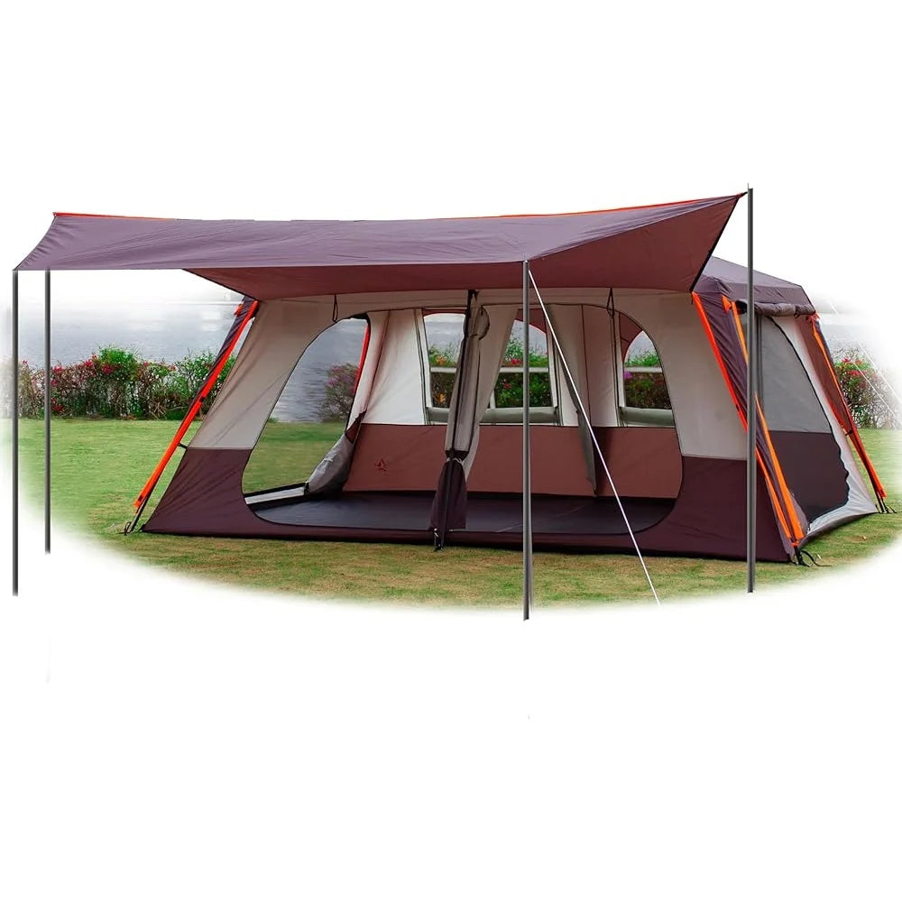 Family Camping Tent with Waterproof Design and Spacious Rooms - Ky Ky Kiwi