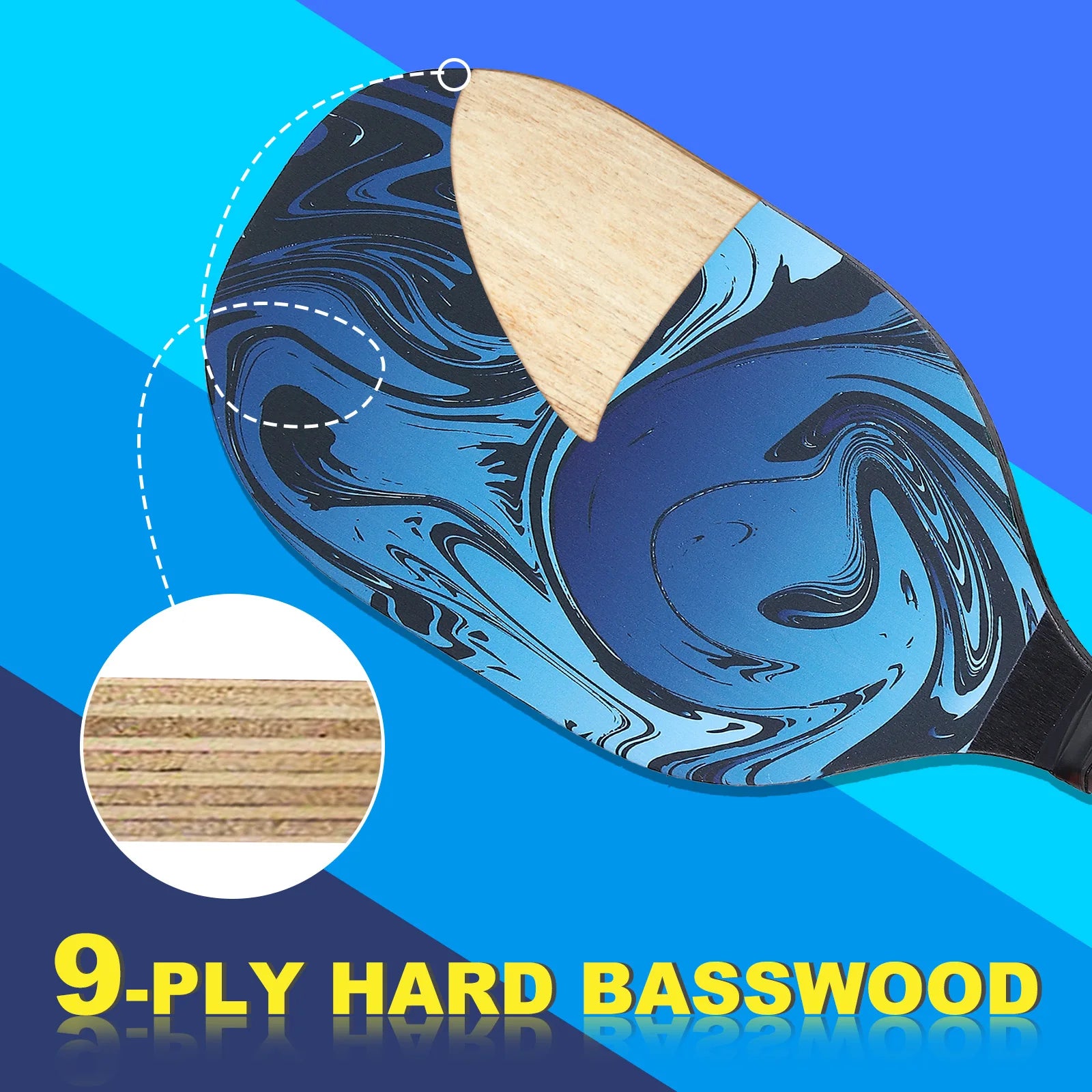 Premium Pickleball Paddle Set with Cushioned Grip and Accessories - Ky Ky Kiwi