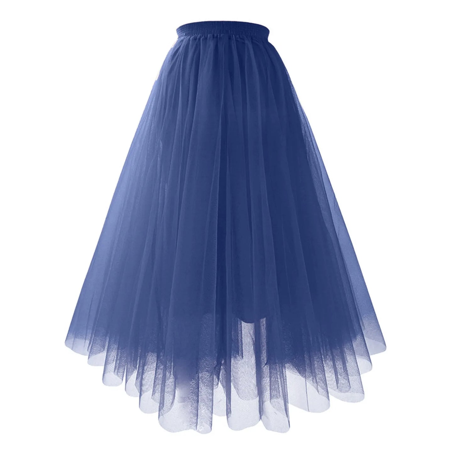 Vintage High Waist Tulle Skirt for Women Elegant Pleated Design - Ky Ky Kiwi