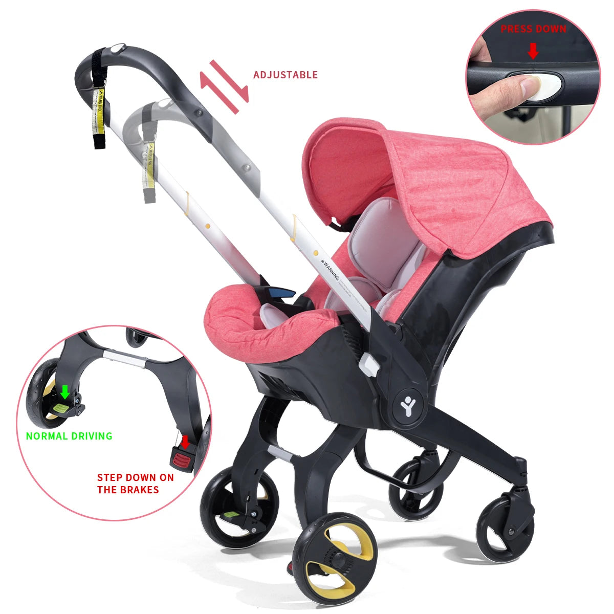 Versatile Folding Baby Stroller with Adjustable Handle for Easy Travel - Ky Ky Kiwi